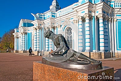 Tsarskoye Selo (Pushkin). Saint-Petersburg. Russia. The Dying Gaul Sculpture Editorial Stock Photo